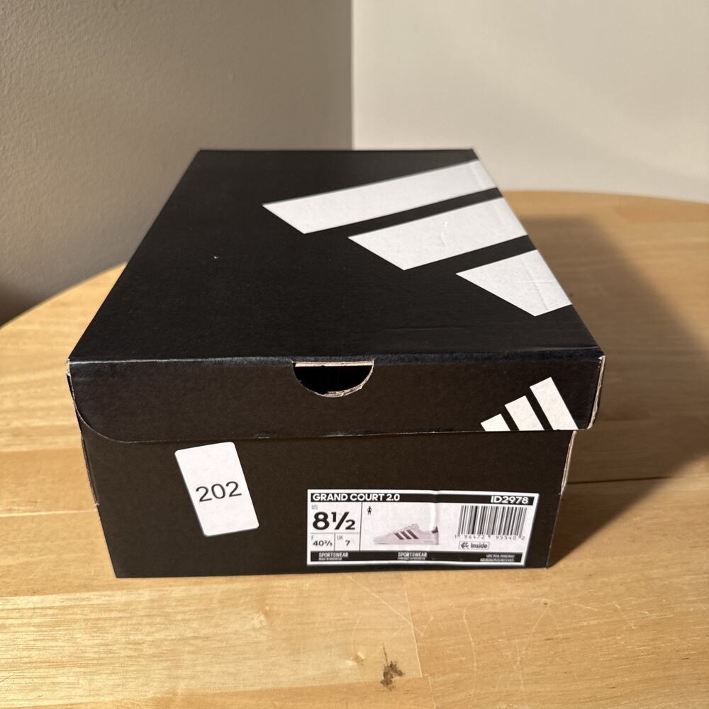 NIB adidas Womens Grand Court 2.0 Shoes Cloud White / Aurora Met Size 8.5 - Picture 10 of 11